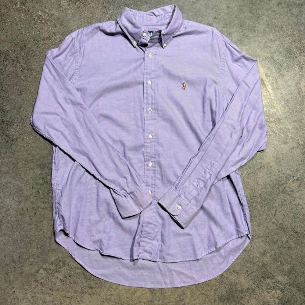 Ralph-lauren Men's Purple and Blue Shirt